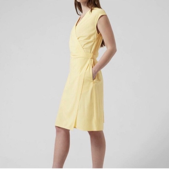 ATHLETA Newport Wrap Dress Knee Length Pockets NWT 148.00 Plus Size 3X - Picture 4 of 11